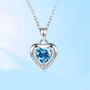 Elegant  Heart-shaped Rhinestones Necklace for Valentine's Day