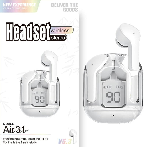 New Mini Transparent Wireless Bluetooth Headset:: FREE SHIPPING!!