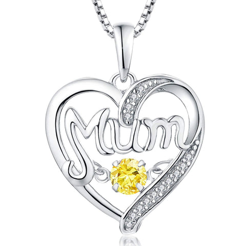 S925 Silver  Mother's Day Gift Birthstones Smart Pendant