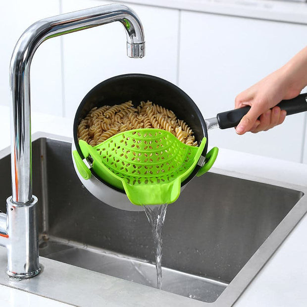 Kitchen Gadgets; Silicone Pot Side Drain Stopper::FREE SHIPPING!!