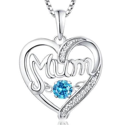 S925 Silver  Mother's Day Gift Birthstones Smart Pendant