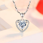 Elegant  Heart-shaped Rhinestones Necklace for Valentine's Day