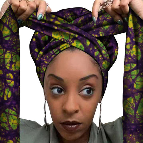 Elegant African Printed Headwrap