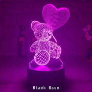 Relaxing Love Bear Series 3D Creative LED Night Light