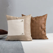 Scandinavian Woven Sofa Leather Cushion Covers:: FREE SHIPPING!!