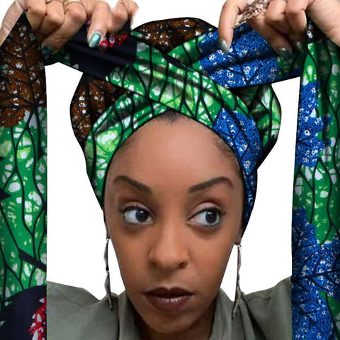 Elegant African Printed Headwrap