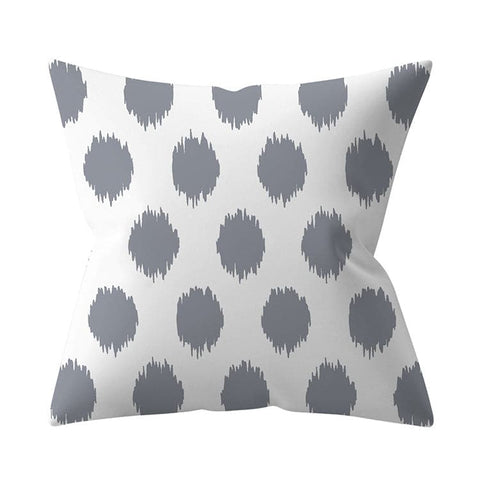 Gray Geometric Printed Polyester Cushion Cover- Hot Sale!::FREE SHIPPING!!