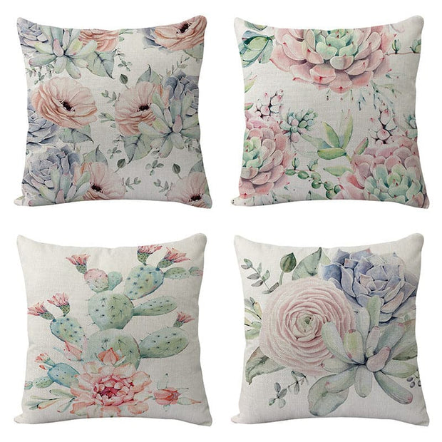 Flowers & Birds Flax Pillow Car & Sofa Cushion::FREE SHIPPING!!