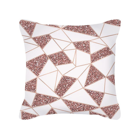 Nordic Style Rose Gold Pink Geometric Square Cushion Cover:: FREE SHIPPING!!