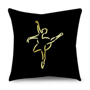 Creative Black & Gold Polyester Pillow Cover::FREE SHIPPING!!