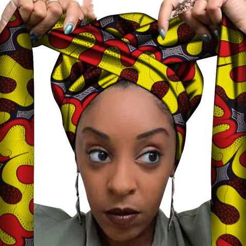 Elegant African Printed Headwrap