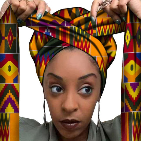 Elegant African Printed Headwrap - FREE SHIPPING!!