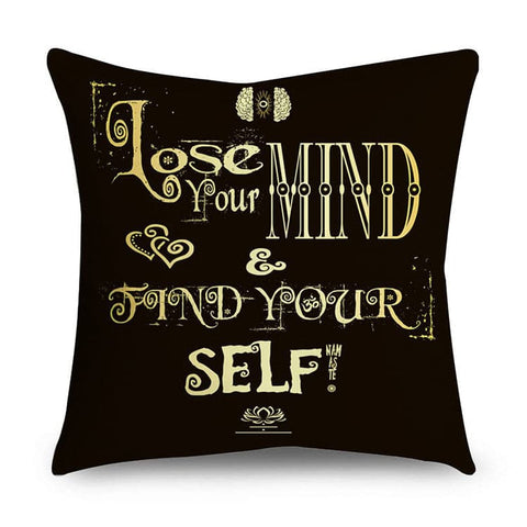 Black & Gold Polyester Pillow Cover