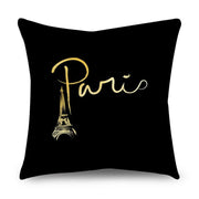 Creative Black & Gold Polyester Pillow Cover::FREE SHIPPING!!