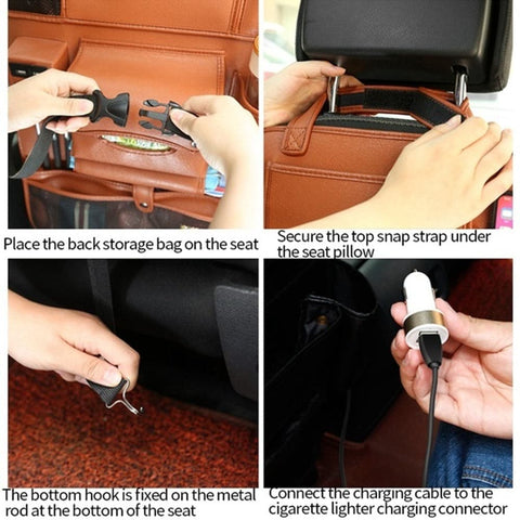 Car Backrest Storage Bag