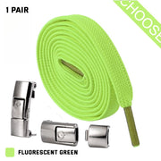 Press Lock Shoelaces, no tie Elastic Laces for Sneakers> 8mm::FREE SHIPPING!!