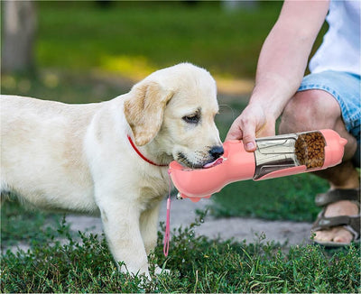 Pet Water Bottle Feeder Bowl with Garbage Bag Storage::FREE SHIPPING!!