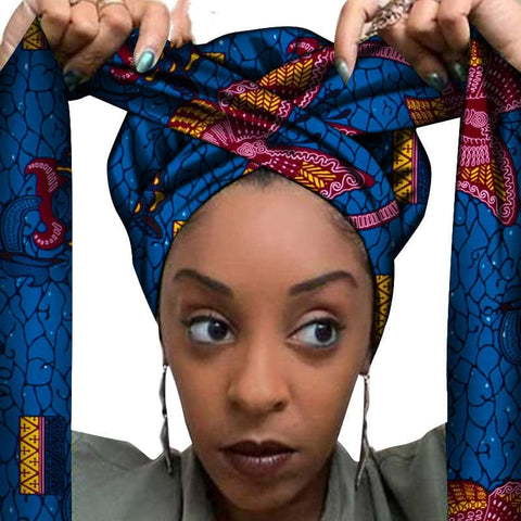 Elegant African Printed Headwrap