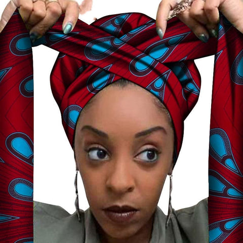 Elegant African Printed Headwrap