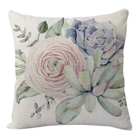 Flowers & Birds Flax Pillow Car & Sofa Cushion::FREE SHIPPING!!