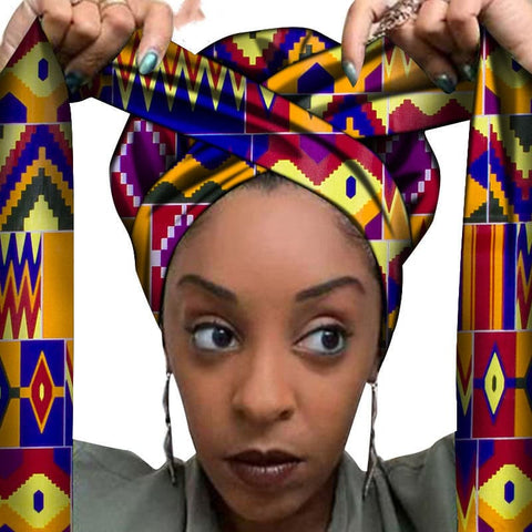 Elegant African Printed Headwrap