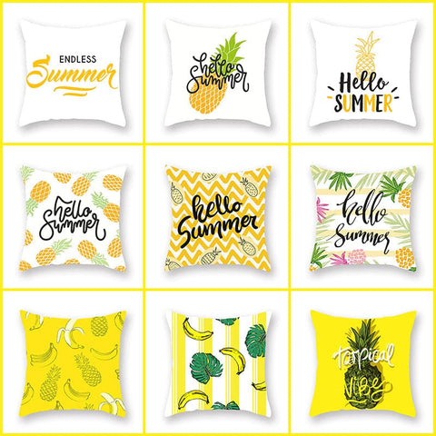 Yellow Pineapple Cushion Cover