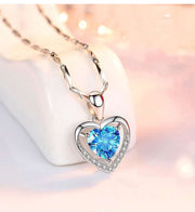 Elegant  Heart-shaped Rhinestones Necklace for Valentine's Day