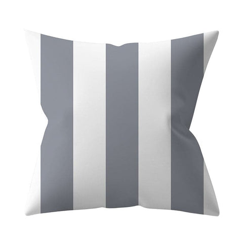 Gray Geometric Printed Polyester Cushion Cover- Hot Sale!::FREE SHIPPING!!