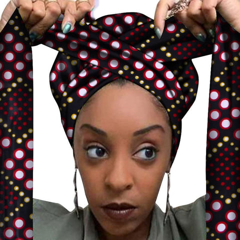 Elegant African Printed Headwrap