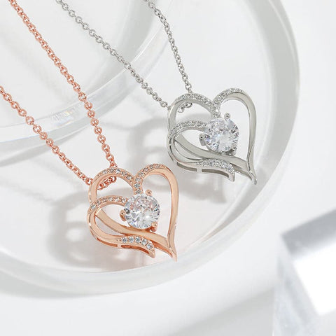 Rhinestone Heart Shaped Necklace