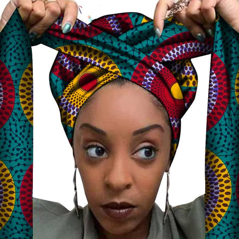 Elegant African Printed Headwrap