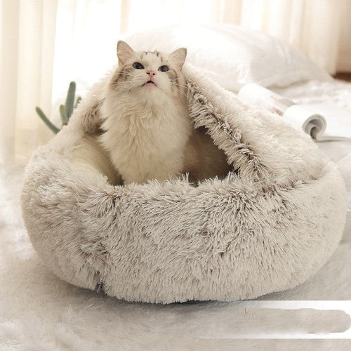 Plush 2 In 1 Dog And Cat Winter Bed; Warm :: FREE SHIPPING!!