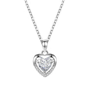 Elegant  Heart-shaped Rhinestones Necklace for Valentine's Day