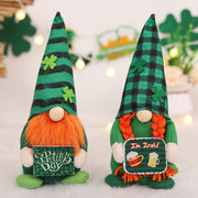 Irish St Patrick's Day Striped Plaid Hat Couple Doll