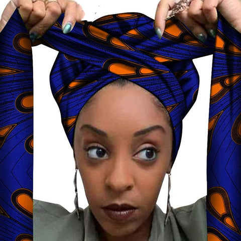 Elegant African Printed Headwrap