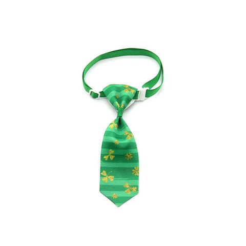 St. Patrick's Day Four-leaf Clover Bow Pet Tie