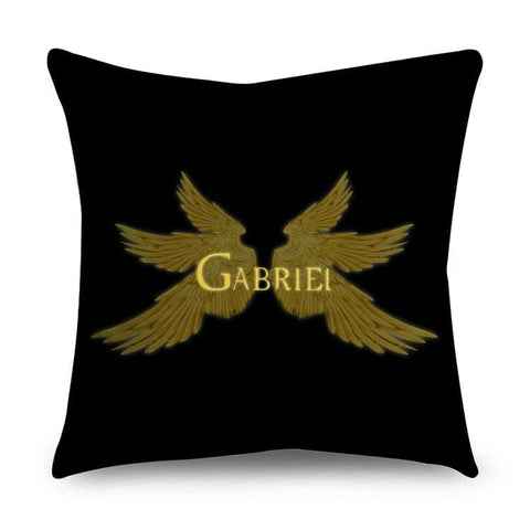 Black & Gold Polyester Pillow Cover