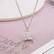 Women's Stars Love Rhinestones Heart-shaped Necklace - Jewelry For Valentine's Day