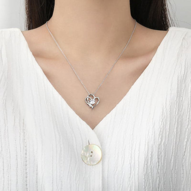 Rhinestone Heart Shaped Necklace