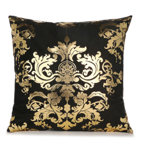 Elegant White and Gold Decorative Pillow Covers