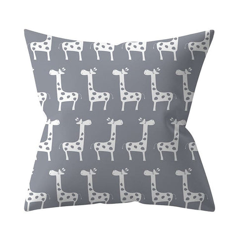 Gray Geometric Printed Polyester Cushion Cover- Hot Sale!::FREE SHIPPING!!