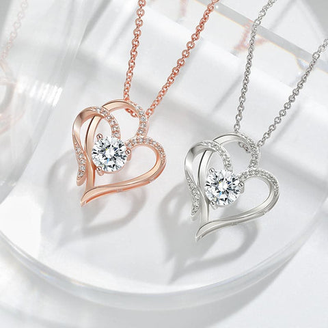 Rhinestone Heart Shaped Necklace