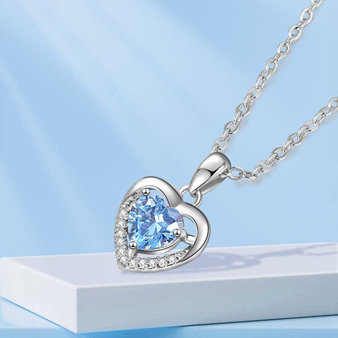 Elegant  Heart-shaped Rhinestones Necklace for Valentine's Day