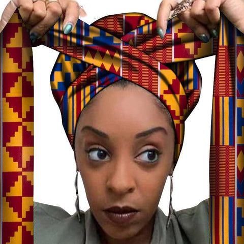 Elegant African Printed Headwrap