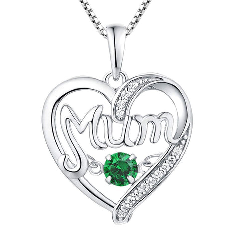 S925 Silver  Mother's Day Gift Birthstones Smart Pendant