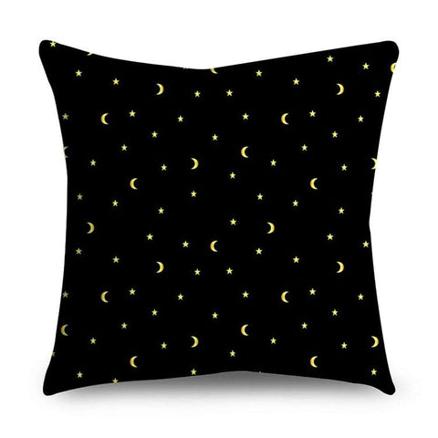 Black & Gold Polyester Pillow Cover