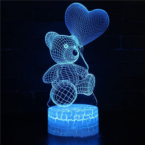 Relaxing Love Bear Series 3D Creative LED Night Light