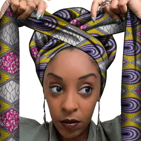 Elegant African Printed Headwrap