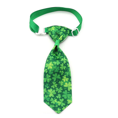 St. Patrick's Day Four-leaf Clover Bow Pet Tie