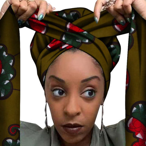 Elegant African Printed Headwrap - FREE SHIPPING!!